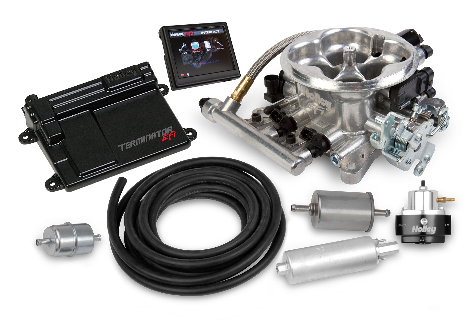 Terminator EFI 4bbl Throttle Body Fuel Injection Master Kit - Hard Core Gra...
